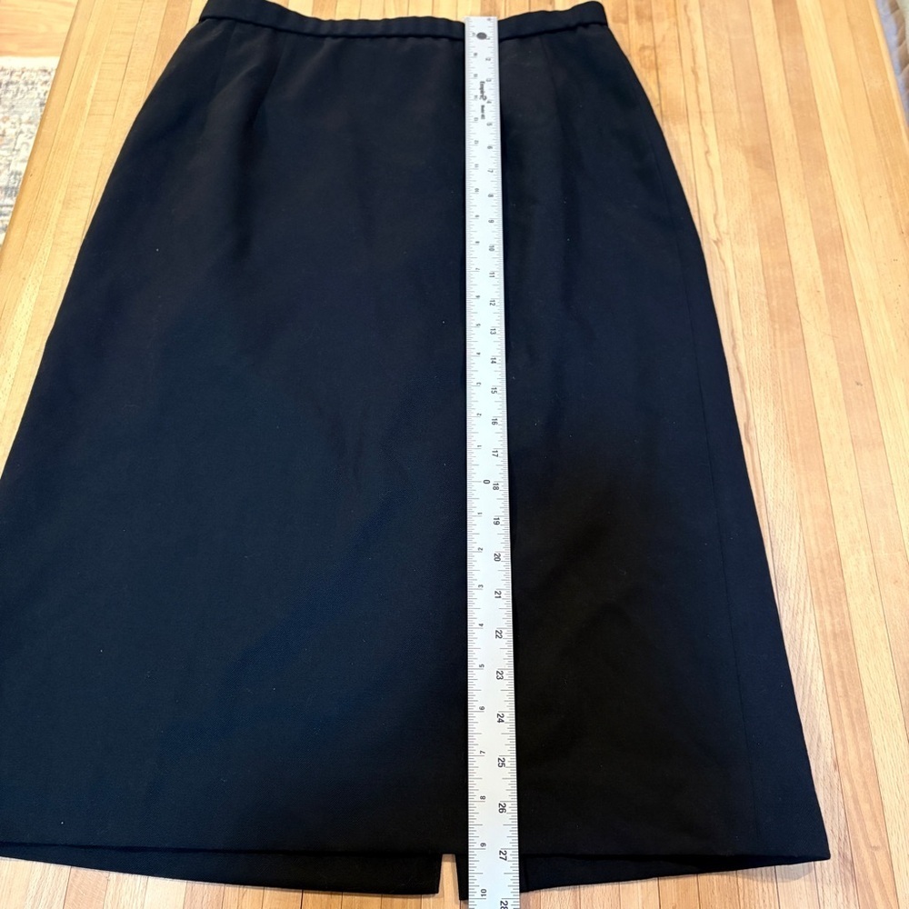 Pendleton Classic Black 100% Wool Midi Skirt Office Professional - Picture 7 of 7